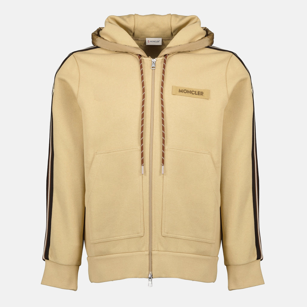 Image de l'article Sweat à capuche marron de la marque Moncler pour Homme - Saison Printemps-Été 2026 - Vue de Face