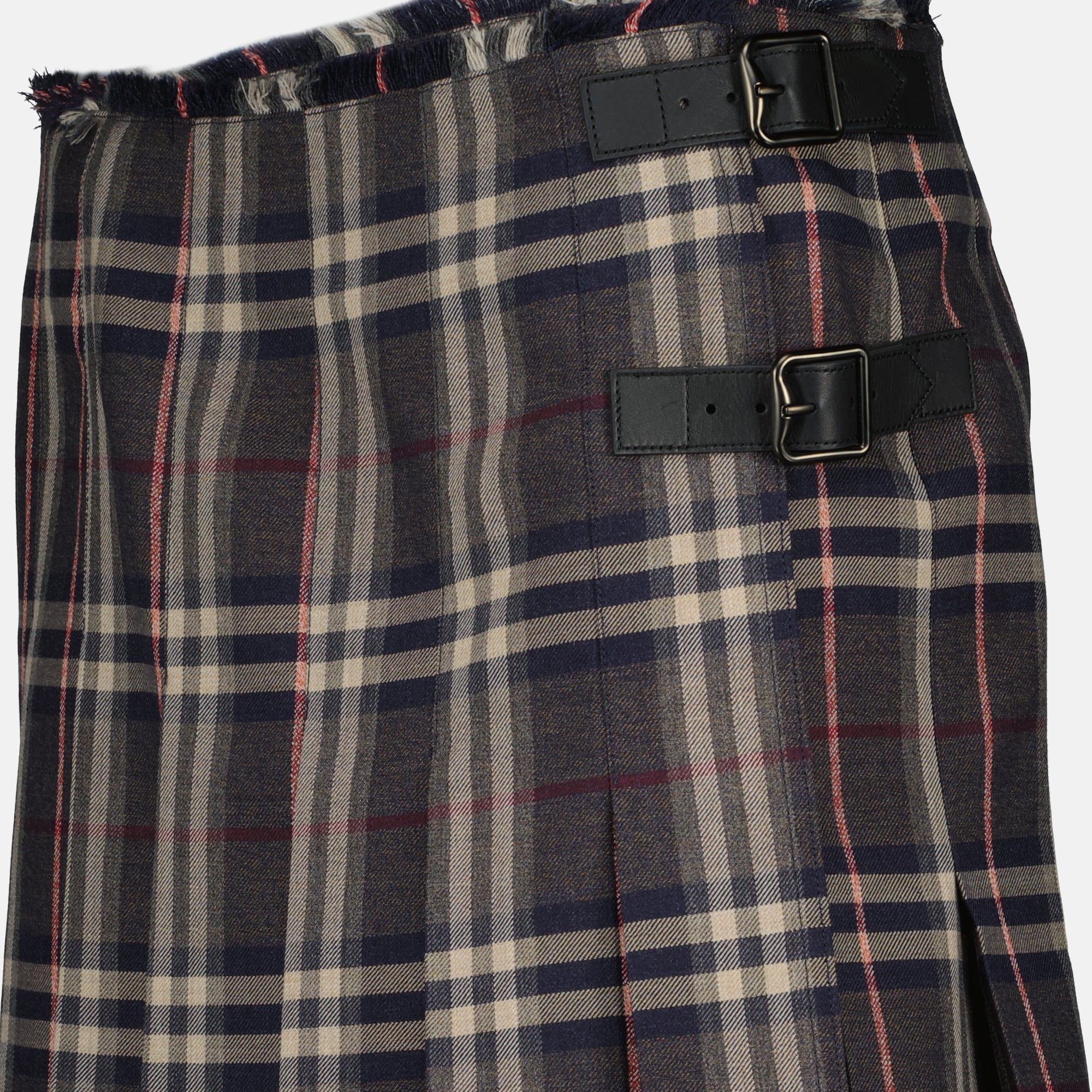 Röcke Check Plaid Kilt Burberry Grau Damen