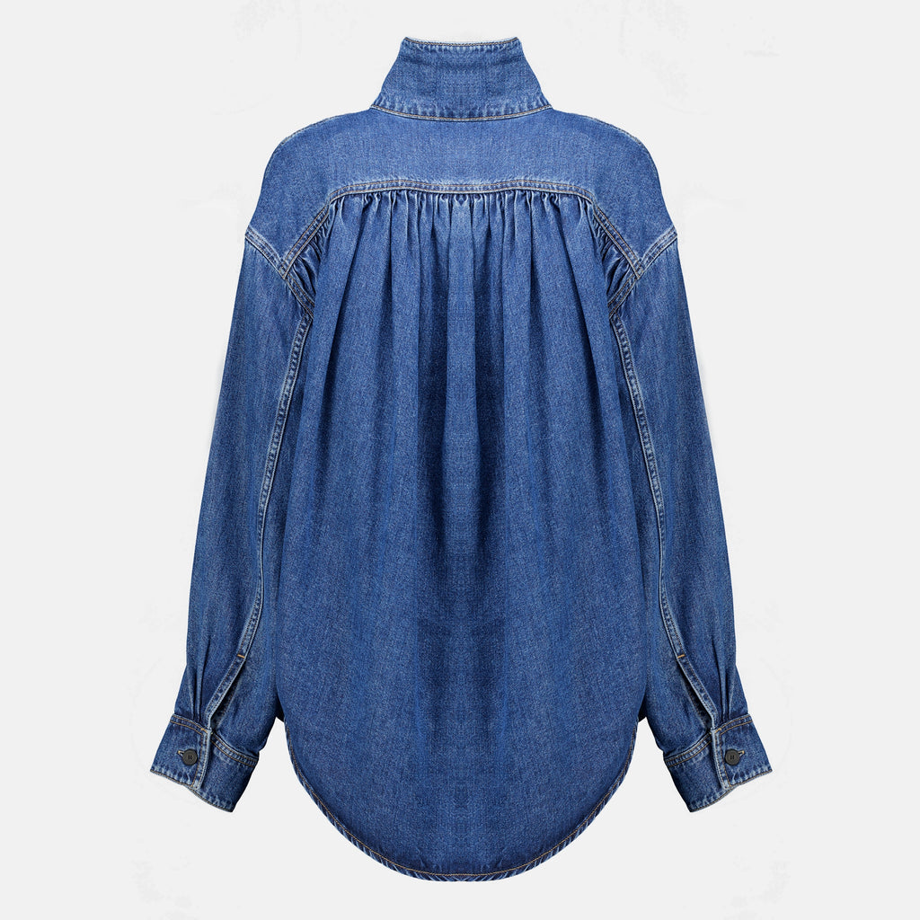 Tops Chemise fluide en denim bleu Iro Bleu foncé Femme
