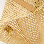 Sacs cabas Sac Oxalis en raphia Saint Laurent Beige Femme