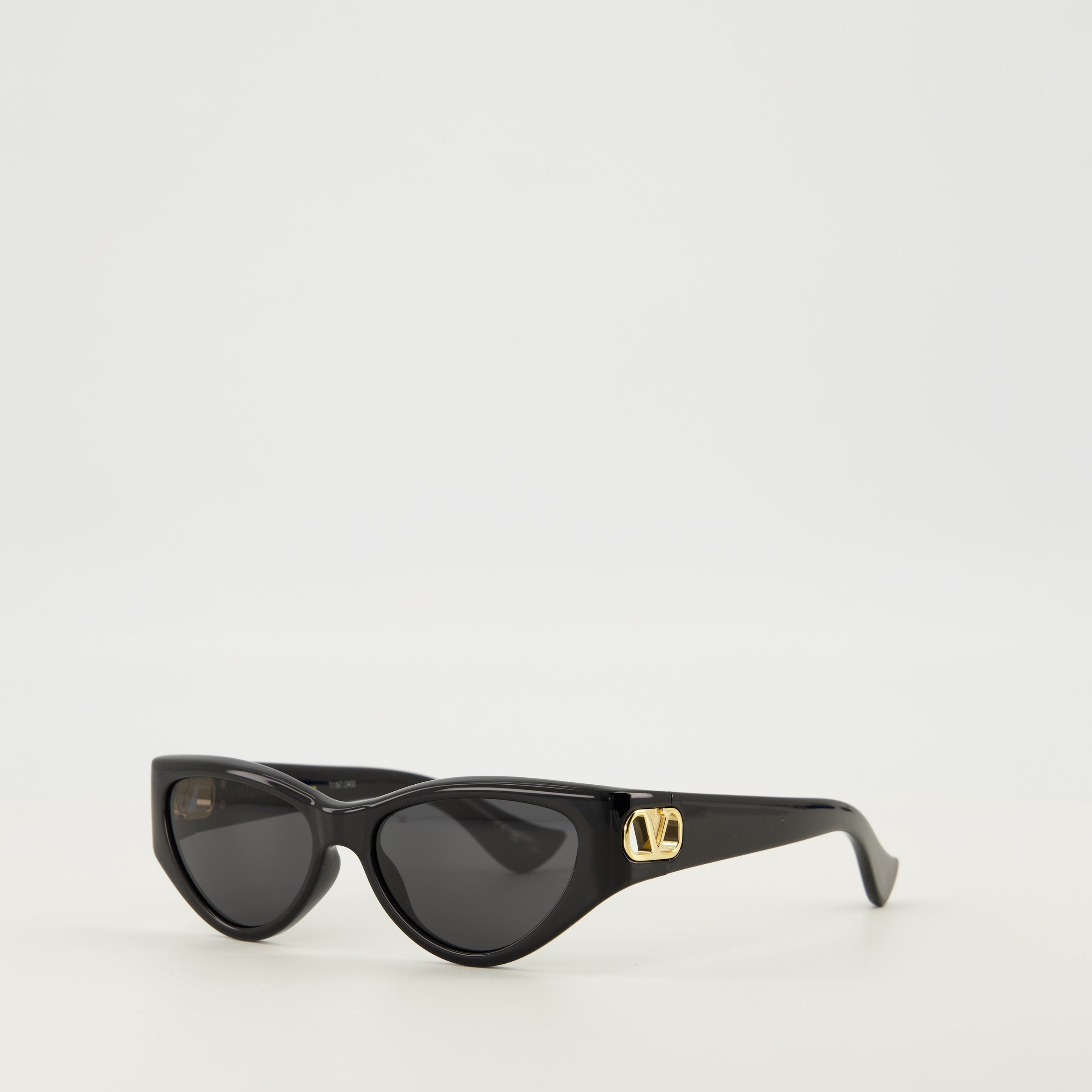 Lunettes Lunettes oeil-de-chat noir en acétate Valentino Garavani Noir Femme