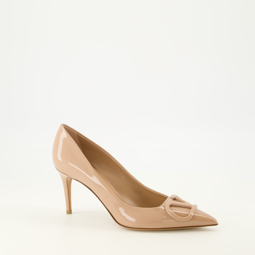 Escarpins VLogo Lackleder Pumps in Beige Valentino Garavani Beige Femme