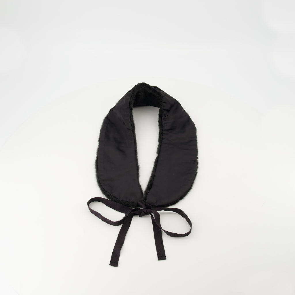 Sciarpe e guanti Col en fausse fourrure Linea Rossa Nero Femme