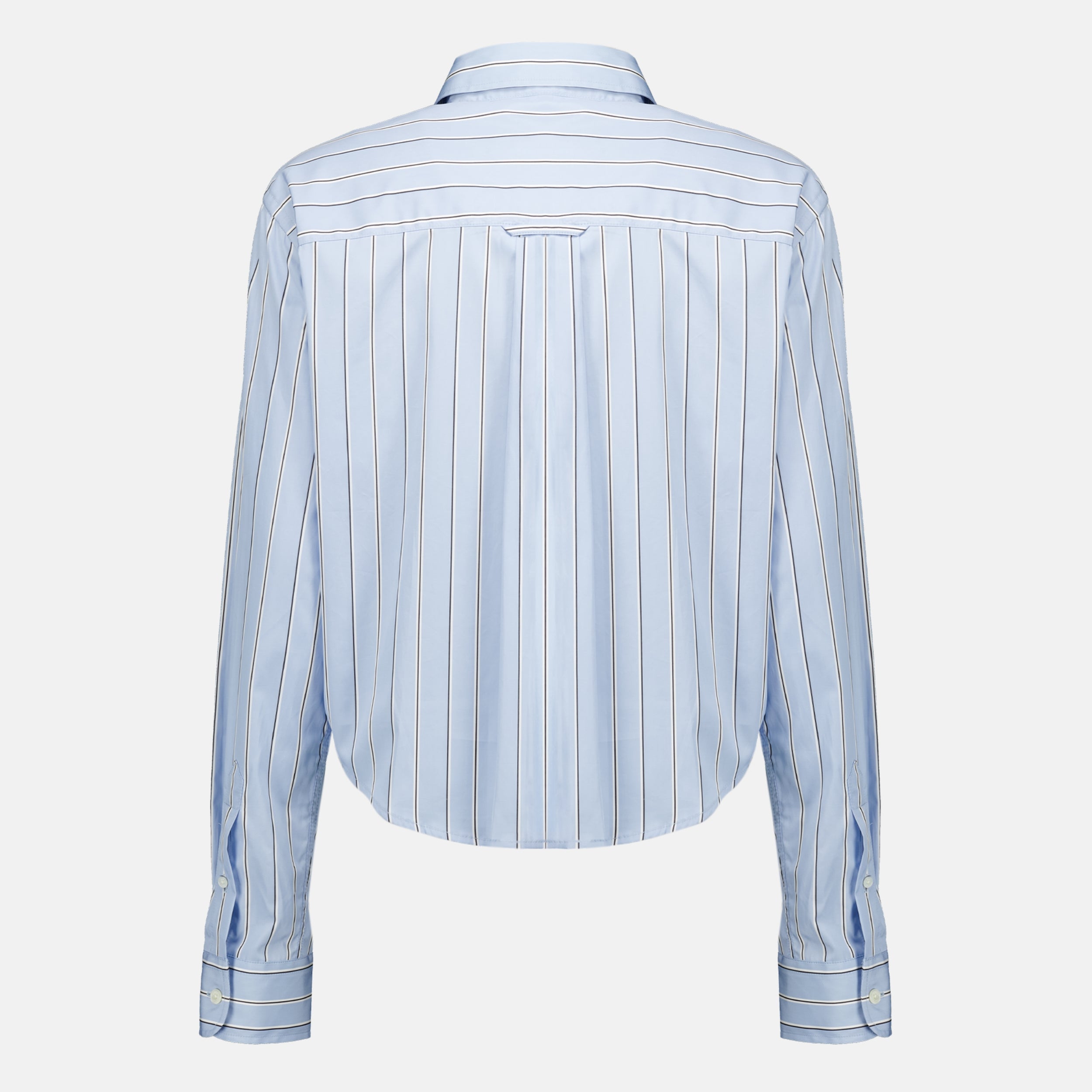 Chemises Camicia Corto Blu a Righe in Cotone Ami PARIS Bleu Femme