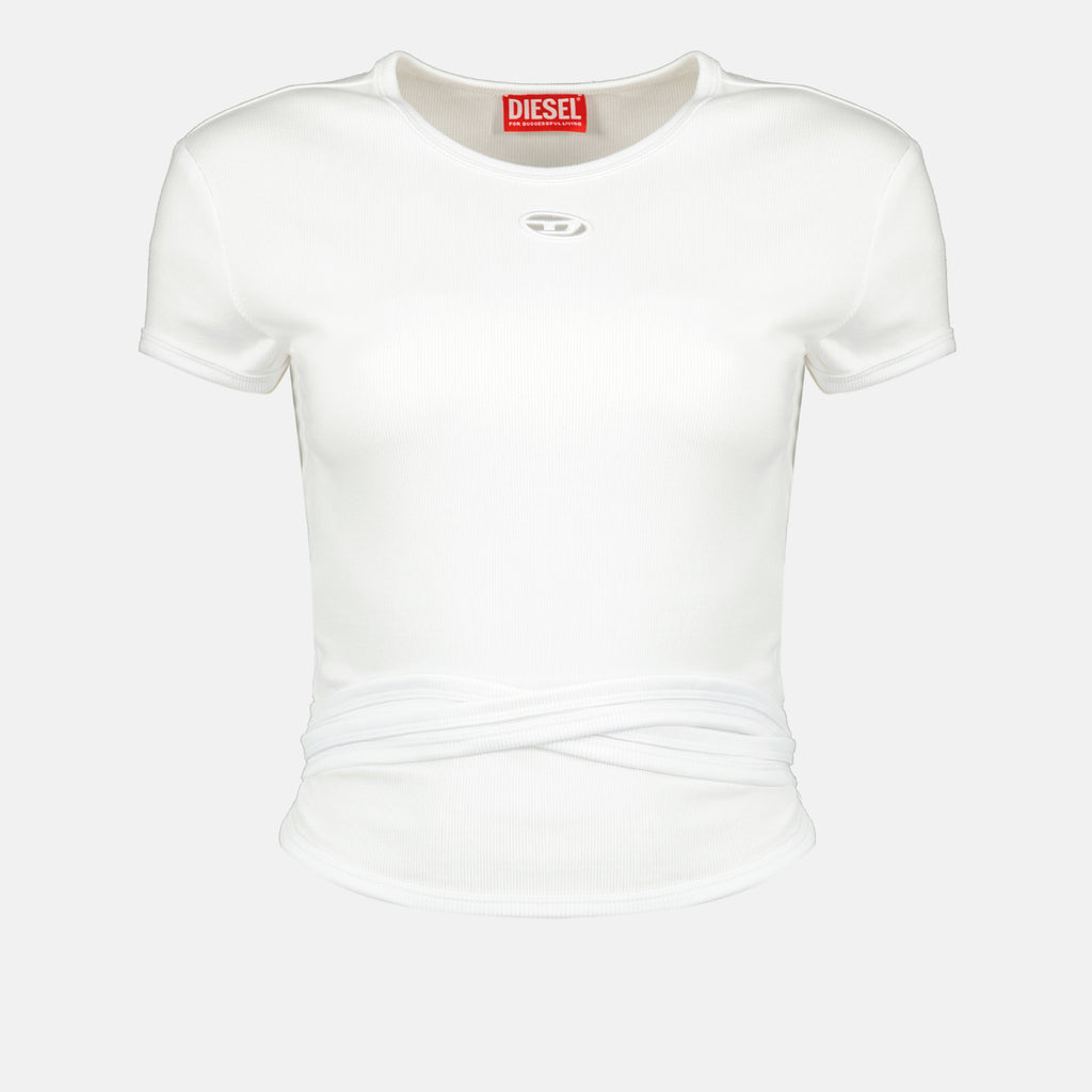 Image de l'article Top T-Bunny tail blanc de la marque Diesel pour Femme - Saison Printemps-Été 2026 - Vue de Face