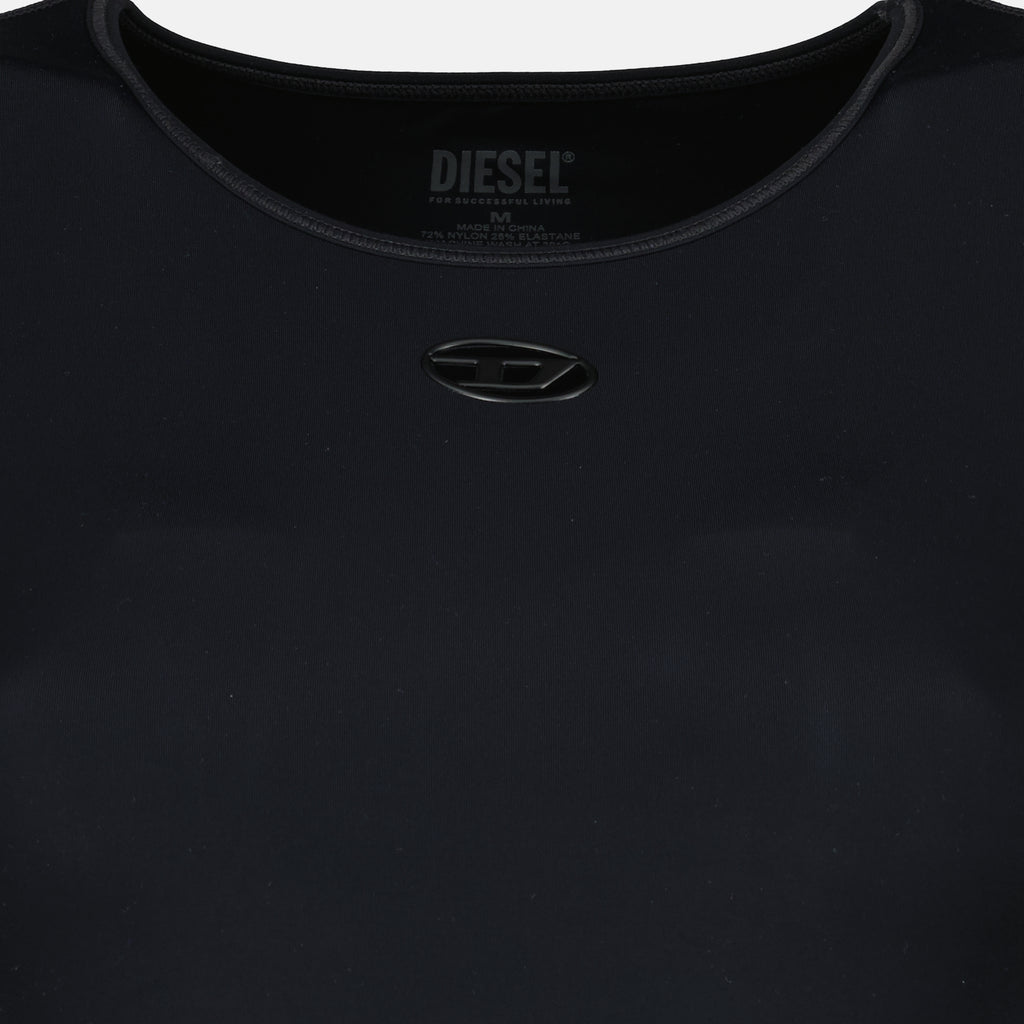 Tops Body Angelica nero in nylon Diesel Noir Femme