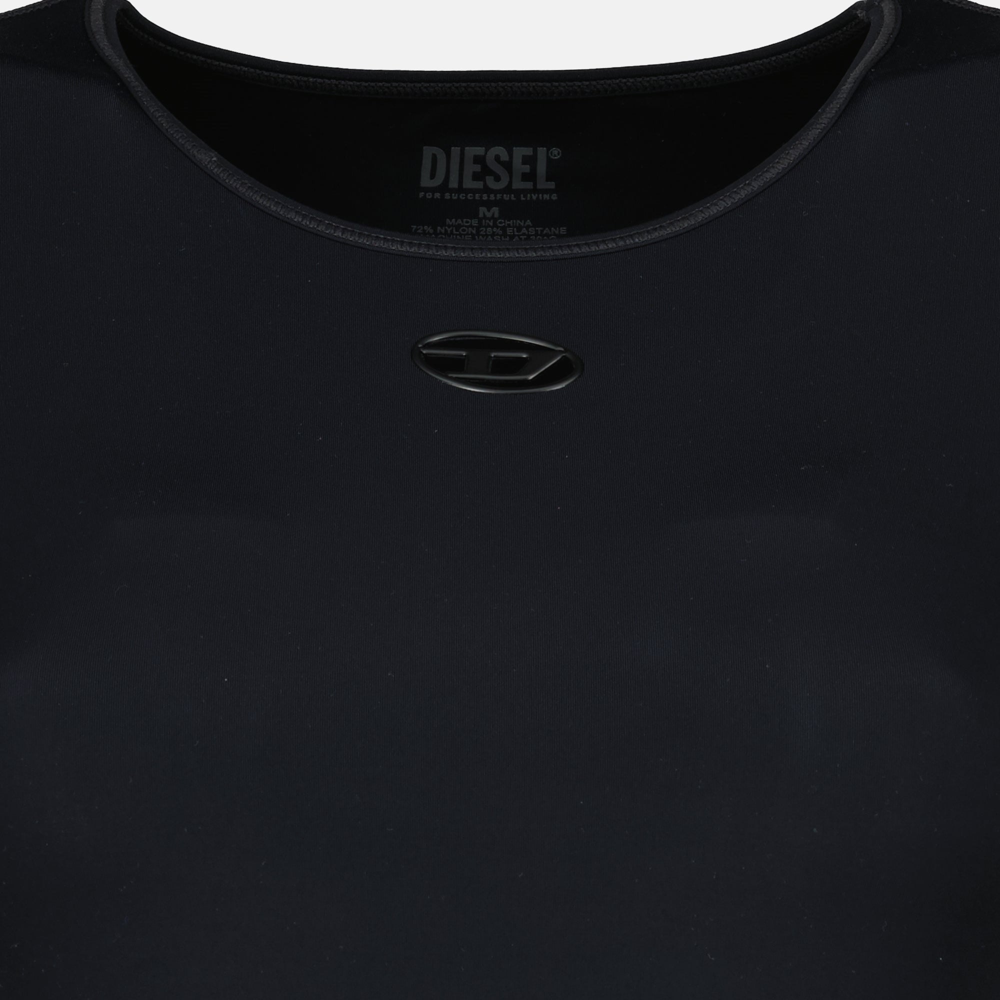 Tops Body Angelica nero in nylon Diesel Noir Femme