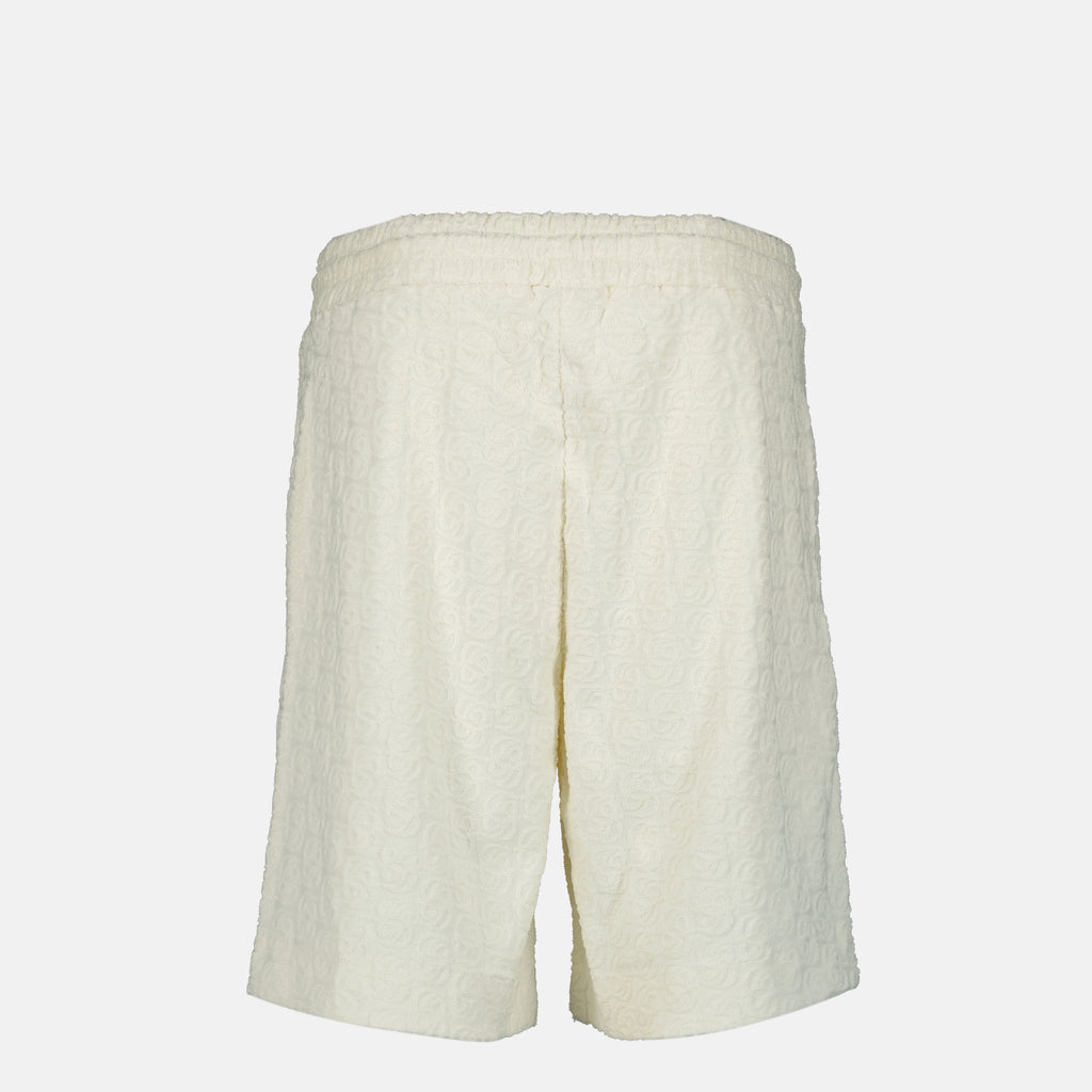 Shorts Short monogramme blanc Drole De Monsieur Blanc Homme