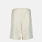Imagen del short monograma blanco de la marca Drole De Monsieur para hombre - Temporada Primavera-Verano 2026 - Vista Posterior