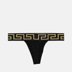 Unterwäsche und homewear String Medusa Greca Versace Schwarz Femme