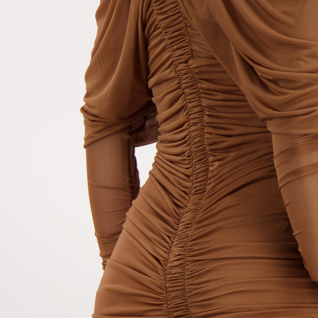 Imagen del vestido mini Orion marrón de la marca Christopher Esber para mujer - Temporada Primavera-Verano 2026 - Vista Detallada_2