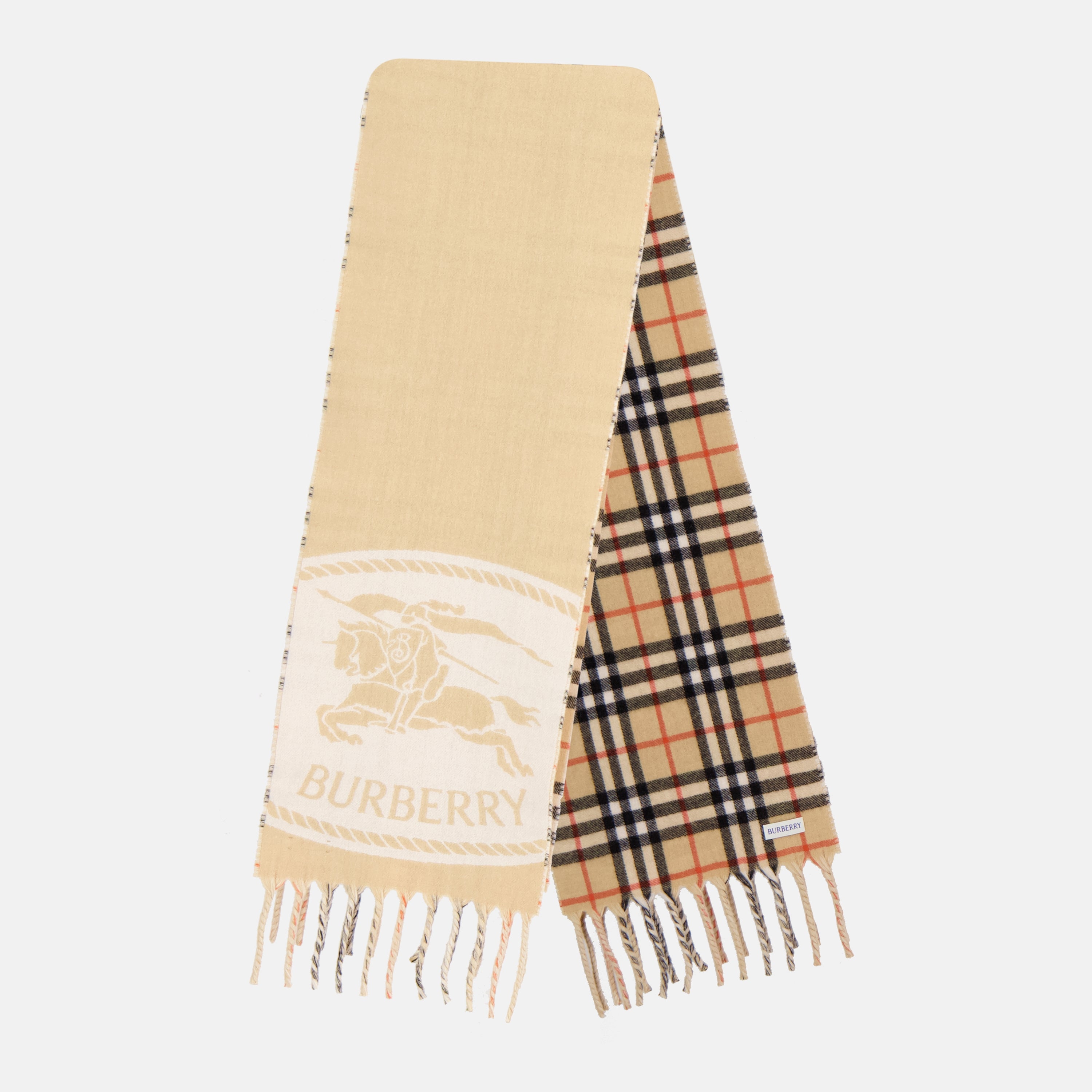 Image of the Burberry Cavalier EKD Scarf for Unisex - Autumn-Winter 2025 - Front View