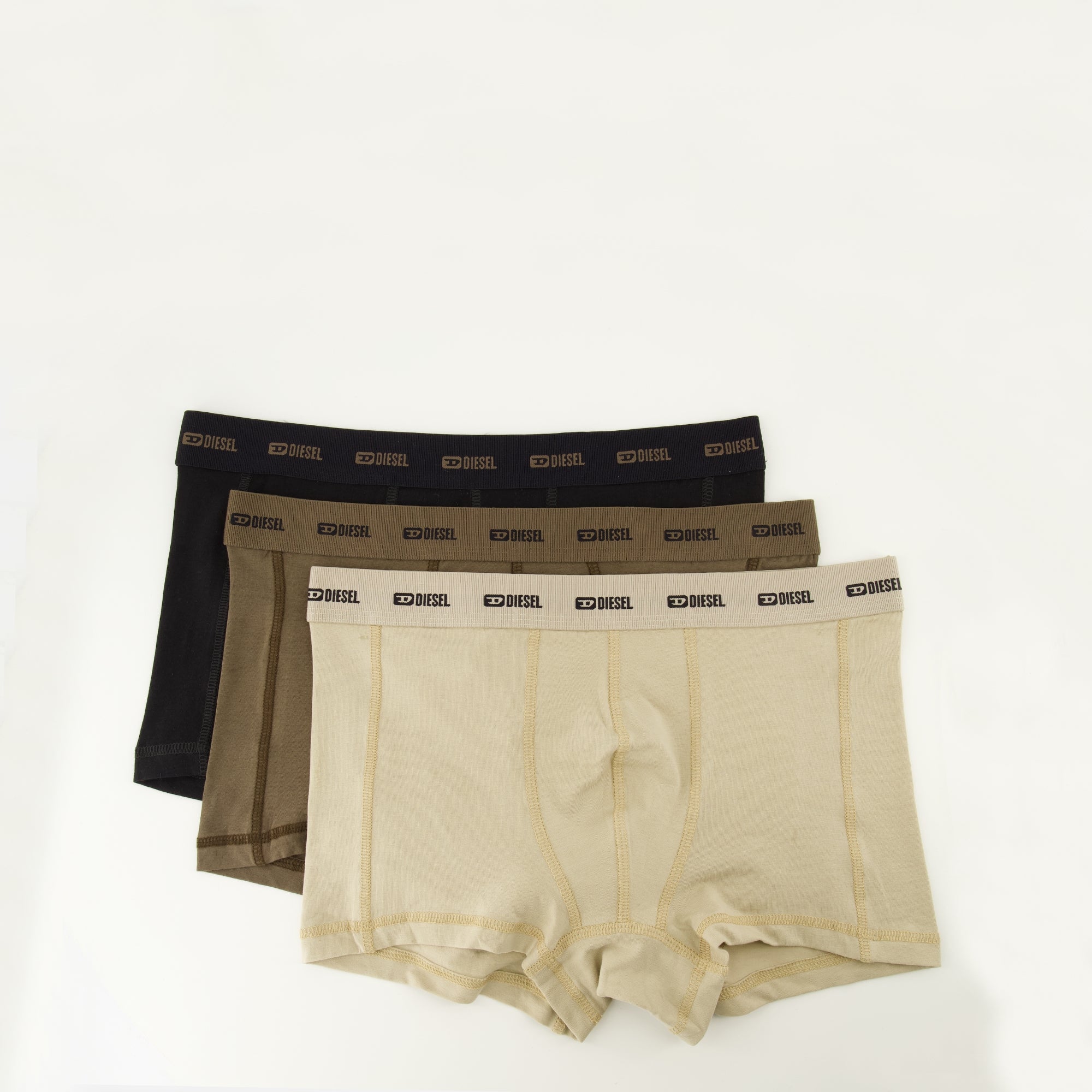 Sous-vêtements et homewear Set di Boxer Kaki, Beige e Nero Diesel Kaki Homme