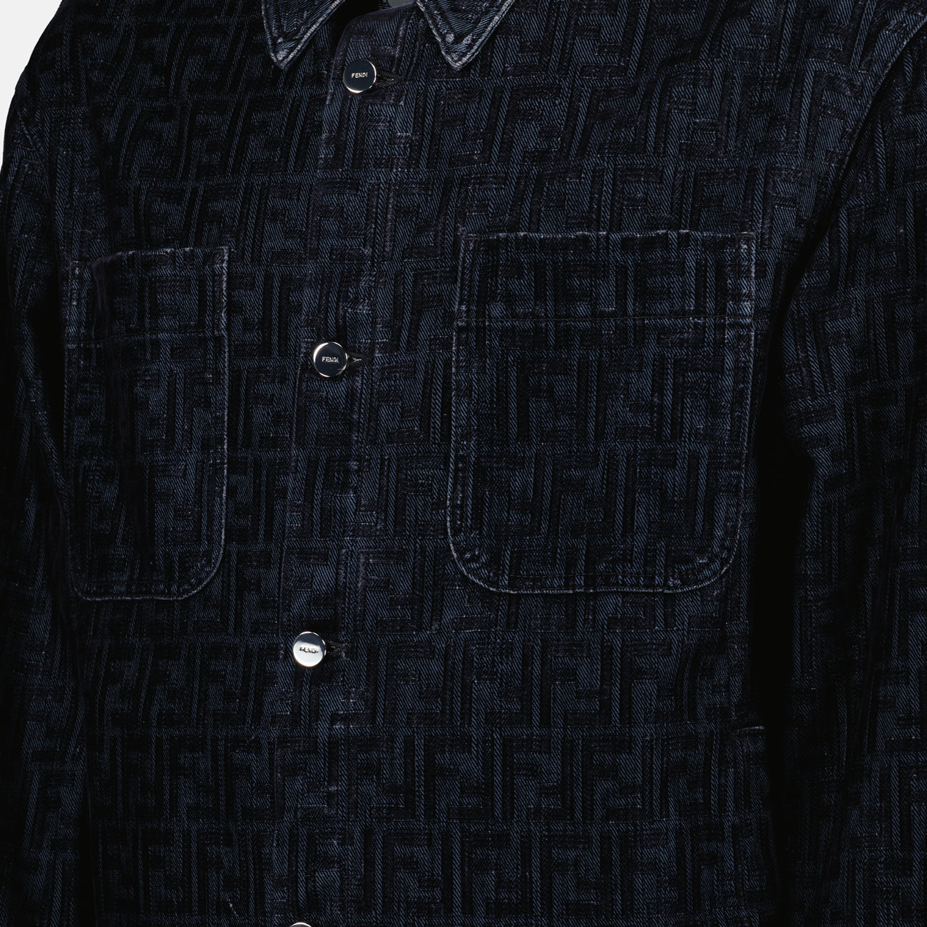 Shirts FF Denim Shirt Fendi Dark blue Homme