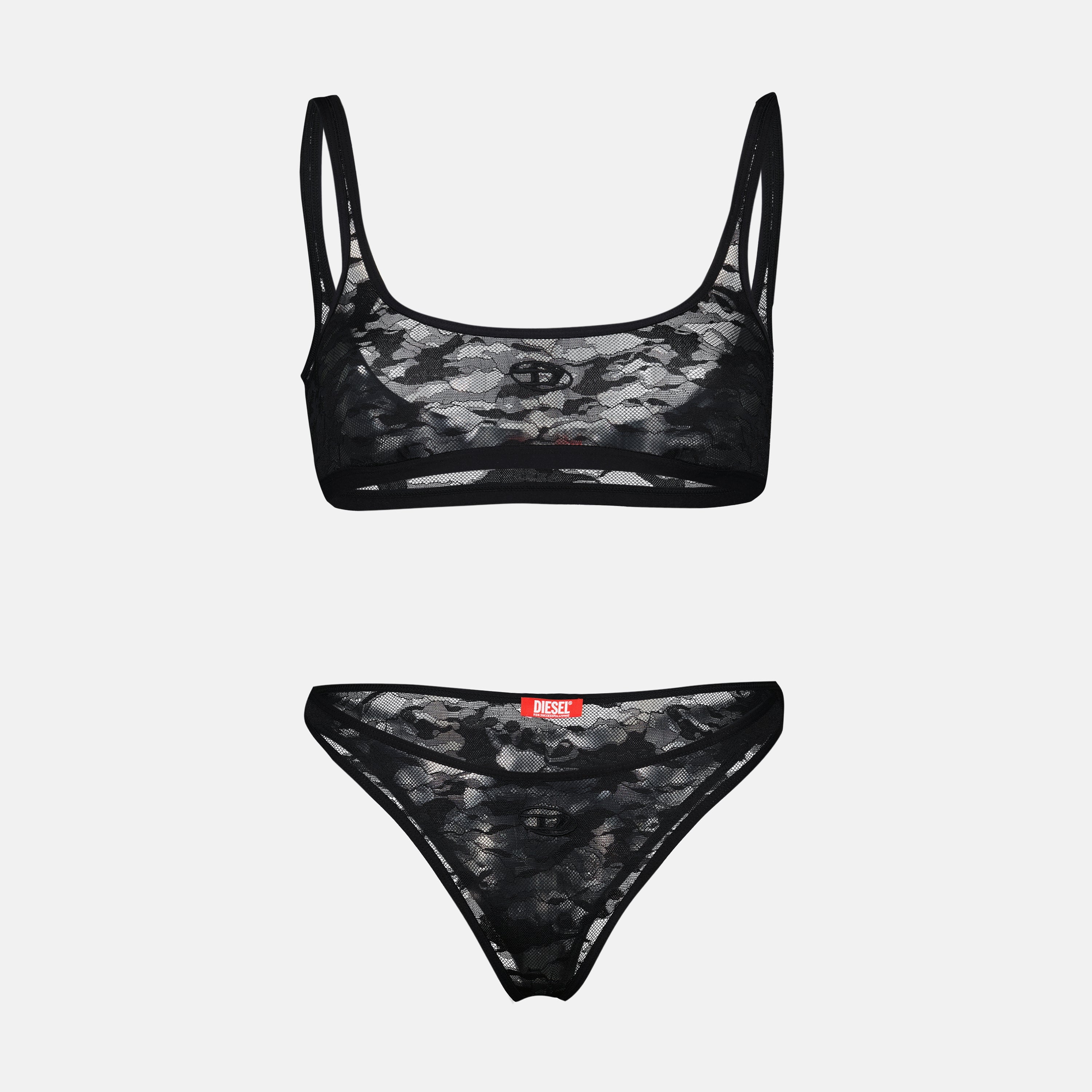 Sous-vêtements et homewear Tanga Punchy en dentelle Diesel Noir Femme