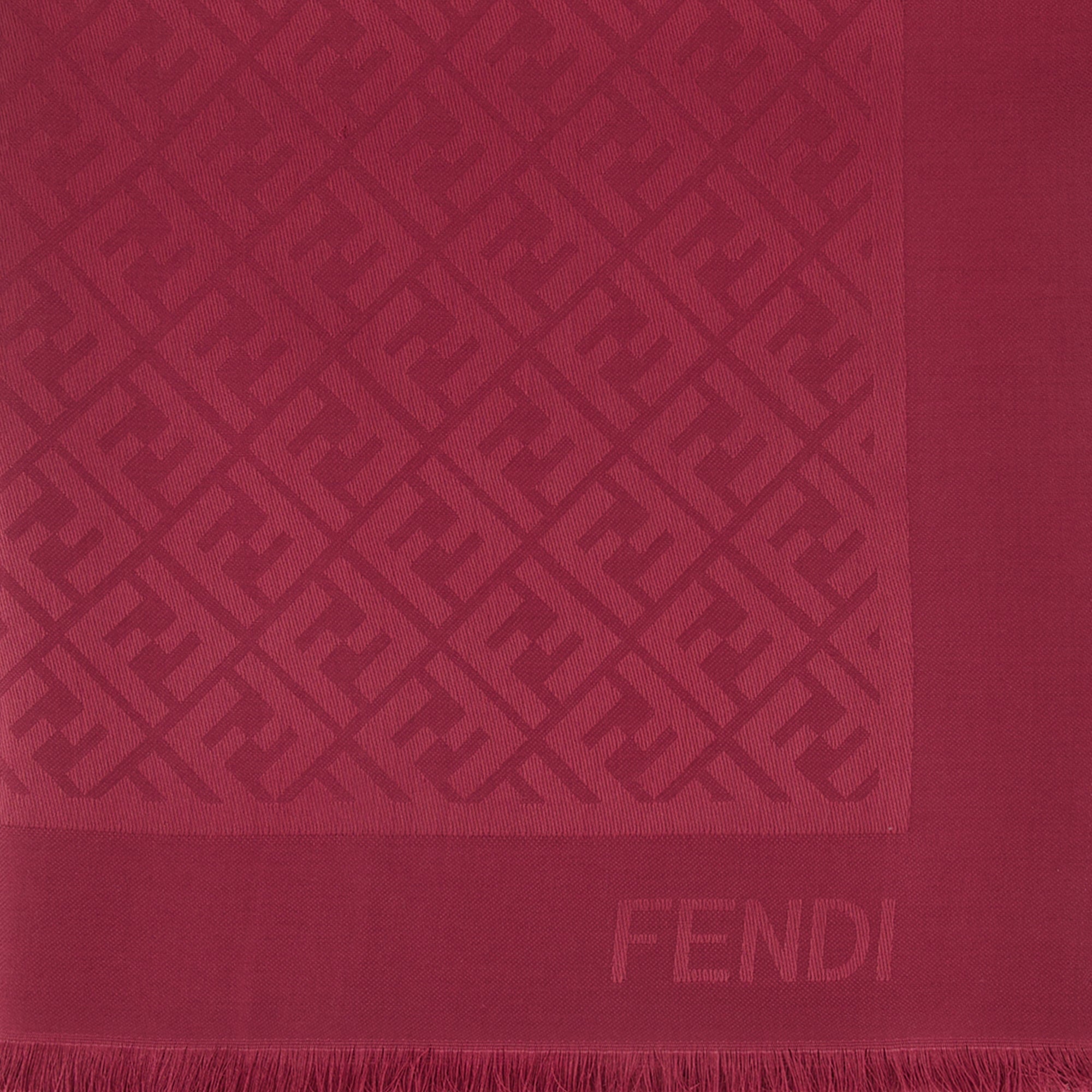 Écharpes, foulards et gants FF 실크와 울 숄 - 레드 Fendi Rouge Femme