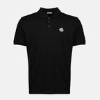 Polos Polo de Algodón Piqué Moncler Negro Hombres