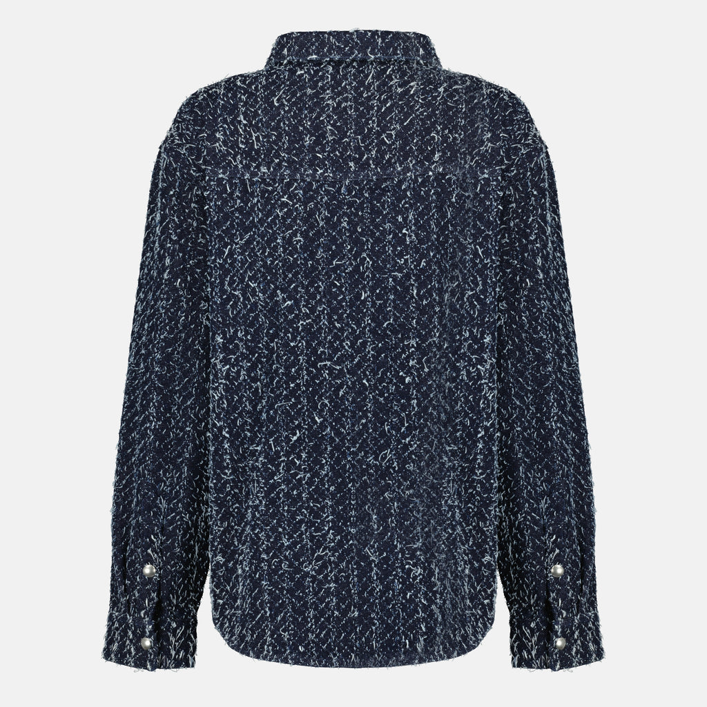 Vestes 네이비 블루 부클 데님 오버셔츠 Iro Bleu foncé Femme