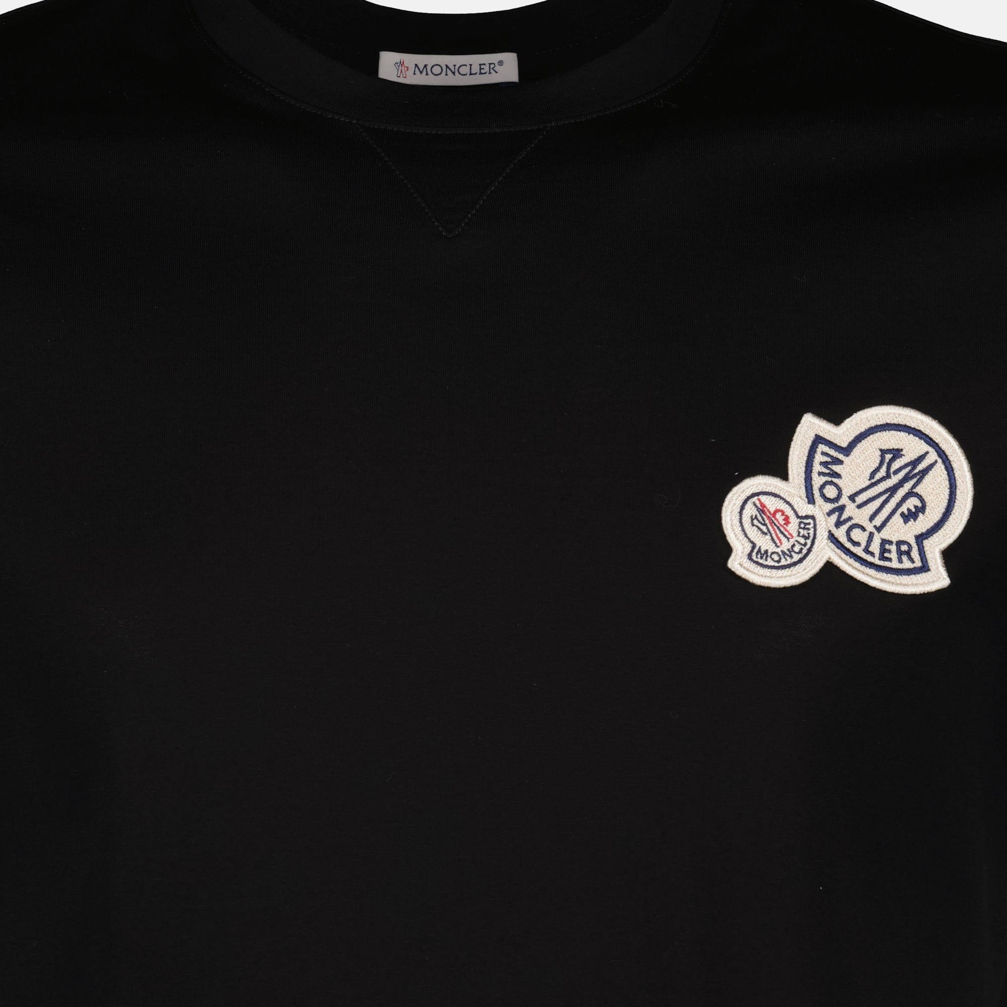 T-shirts Schwarzes Logo T-Shirt Moncler Noir Homme
