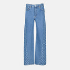 Bild der Marine Serre Moon Baggy Jeans für Damen - Herbst-Winter 2025 - Vorderansicht