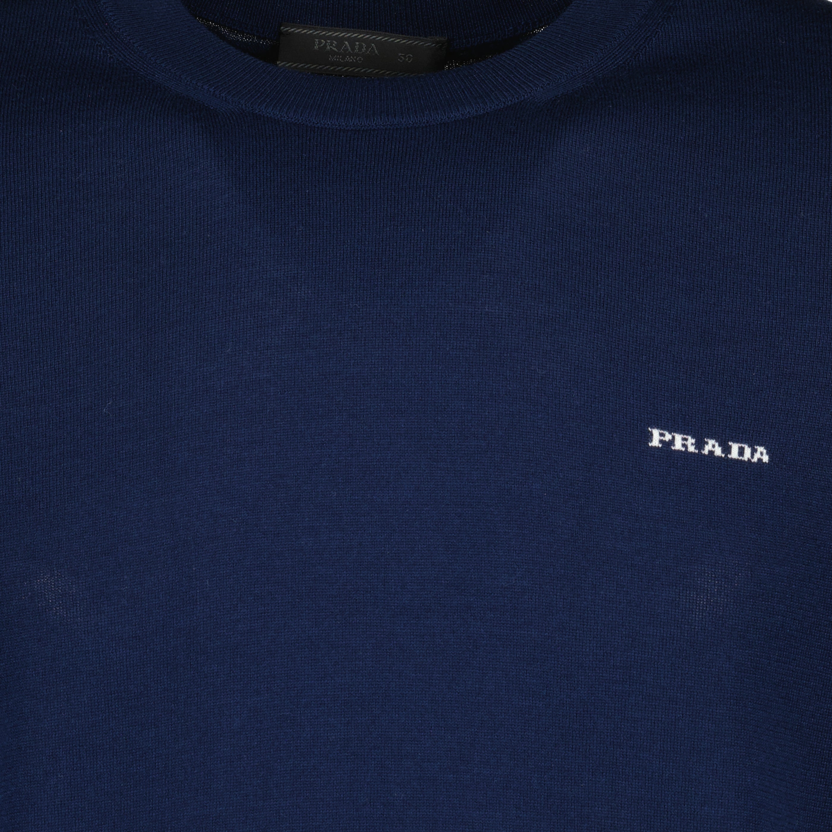 T-shirts Pull bleu à manches courtes Prada Bleu foncé Homme
