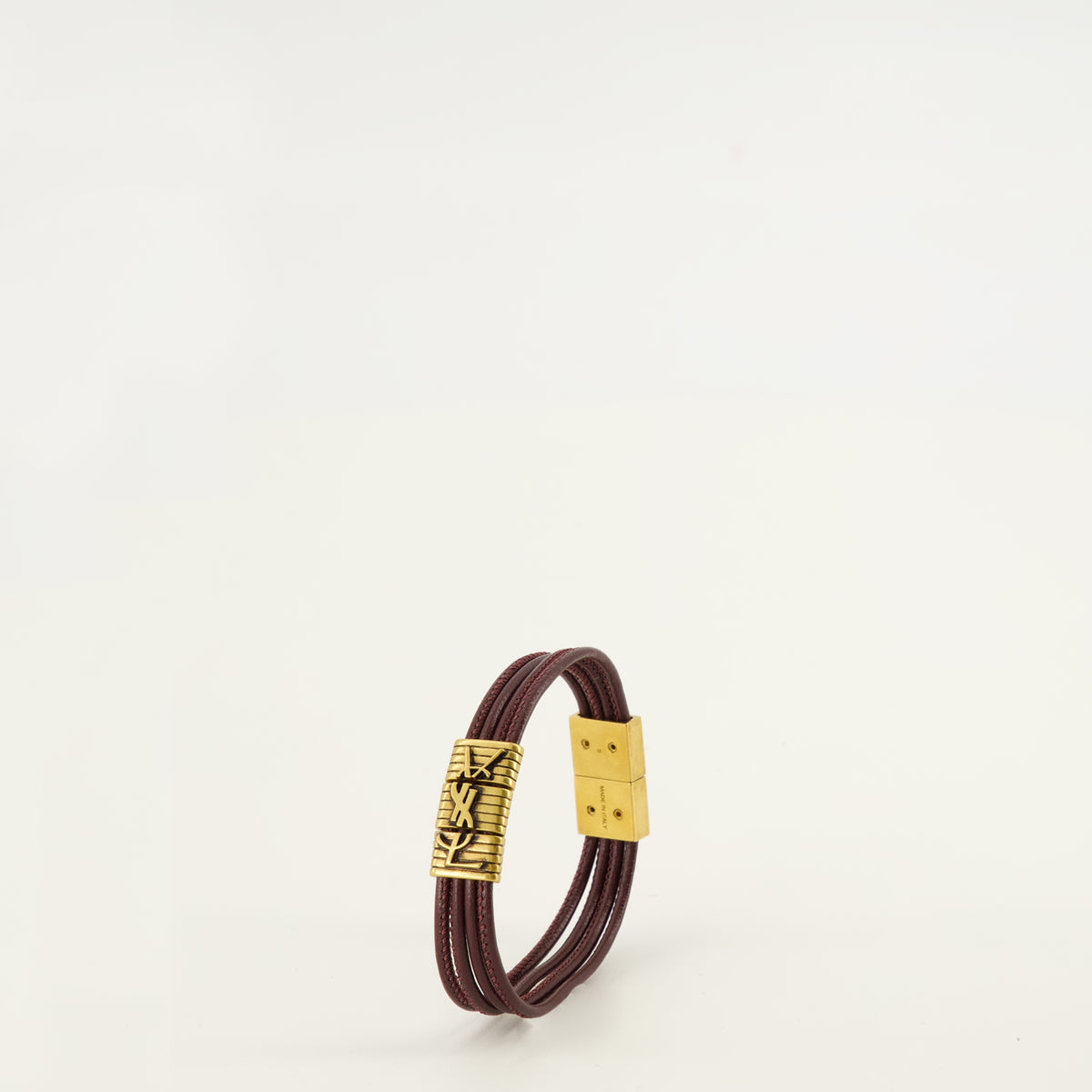 Bijoux Cassandre Bordeaux Lederarmband Saint Laurent Bordeaux Femme