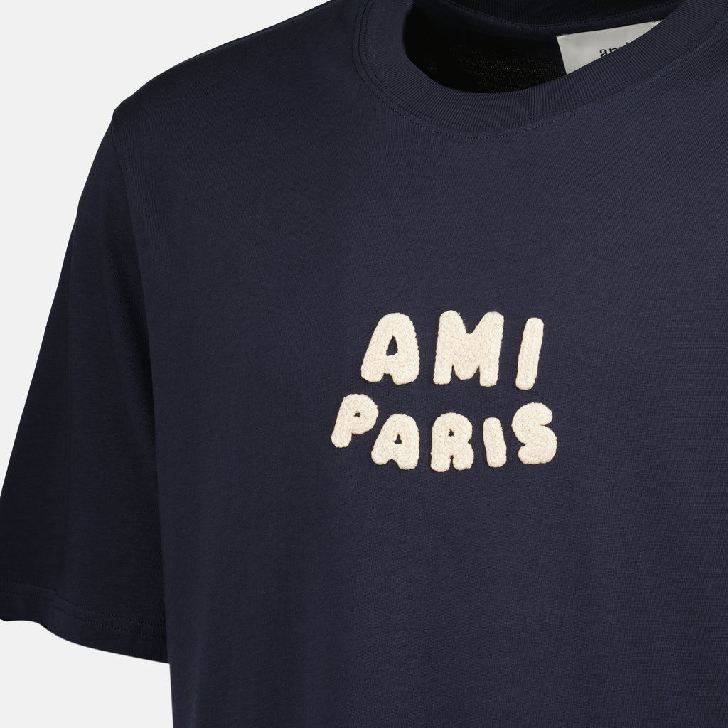 브랜드 Ami PARIS의 유니섹스용 Ami Paris 패치 티셔츠 이미지 - 2025 봄-여름 - 상세 보기_5