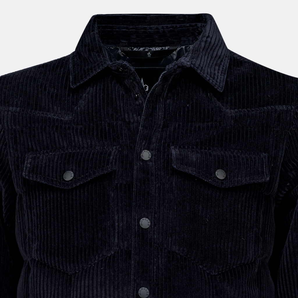 Vestes Marineblaue Corduroy-Übershirt Moncler Grenoble Bleu foncé Homme