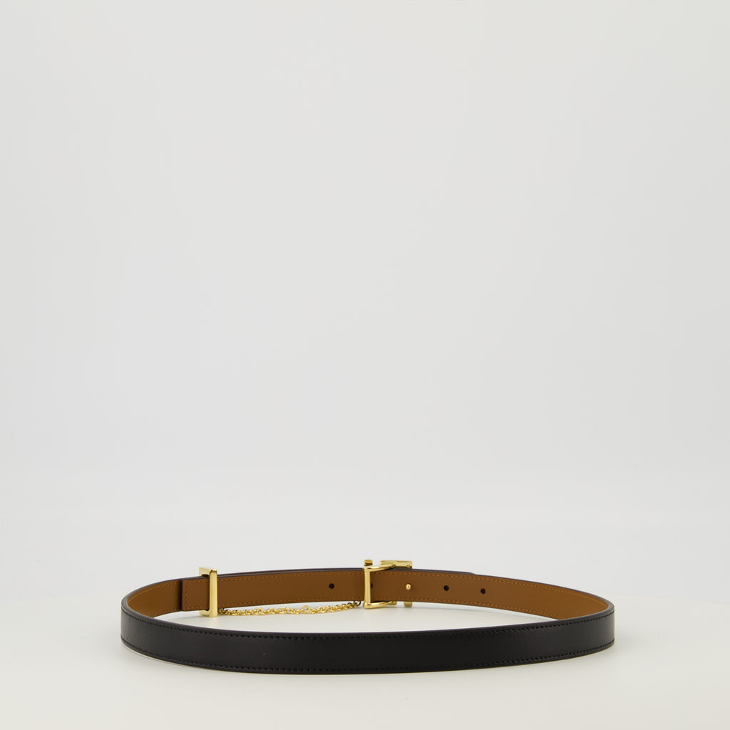 여성을 위한 펜디 FF 리버시블 블랙 브라운 벨트의 이미지 - 2026 봄 여름 시즌 - 뒷면 보기