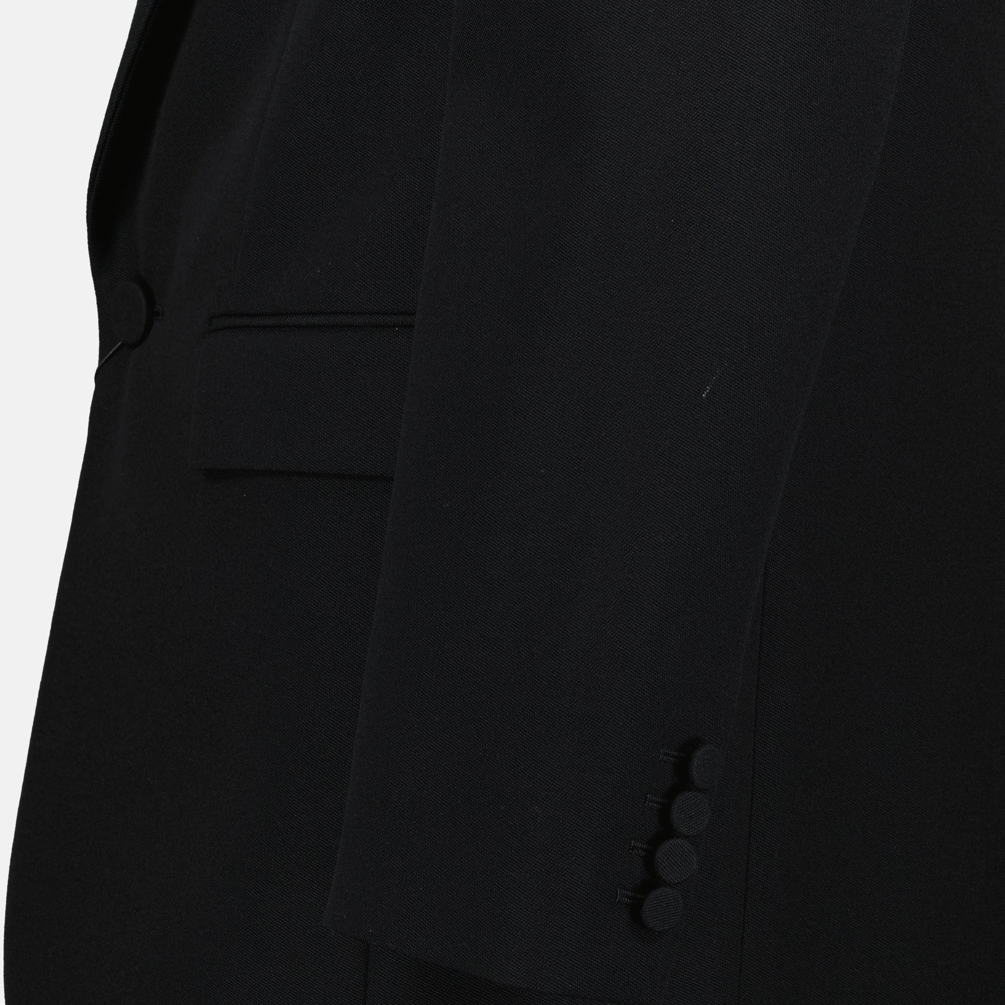 Image de l'article Blazer noir en laine de la marque Saint Laurent pour Homme - Saison Automne-Hiver 2025 - Vue détaillée_2