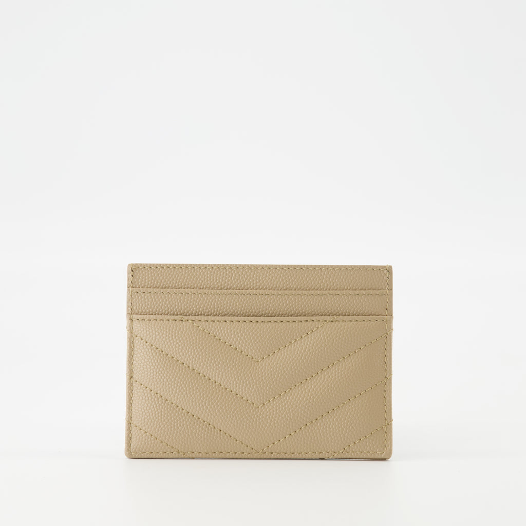 Petite maroquinerie Porte-cartes Cassandre Saint Laurent Beige Femme