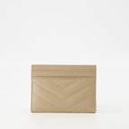 Petite maroquinerie Porte-cartes Cassandre Saint Laurent Beige Femme