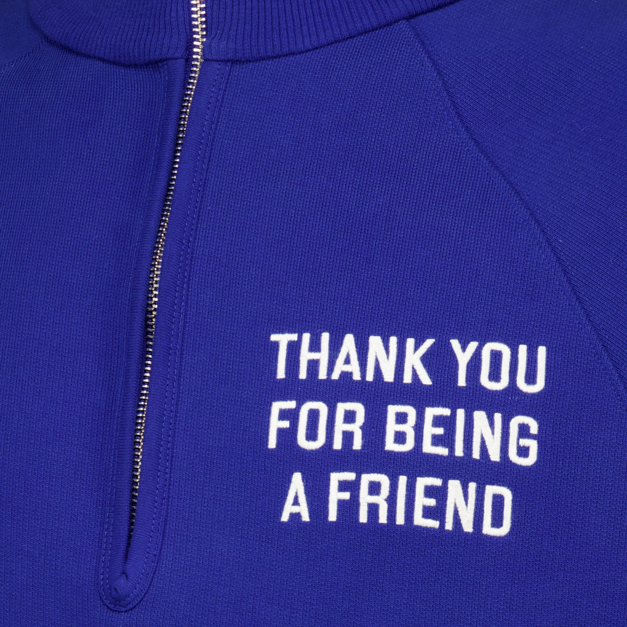 Sweatshirts Felpa Blu in Cotone con Zip Ami PARIS Bleu foncé Unisexe