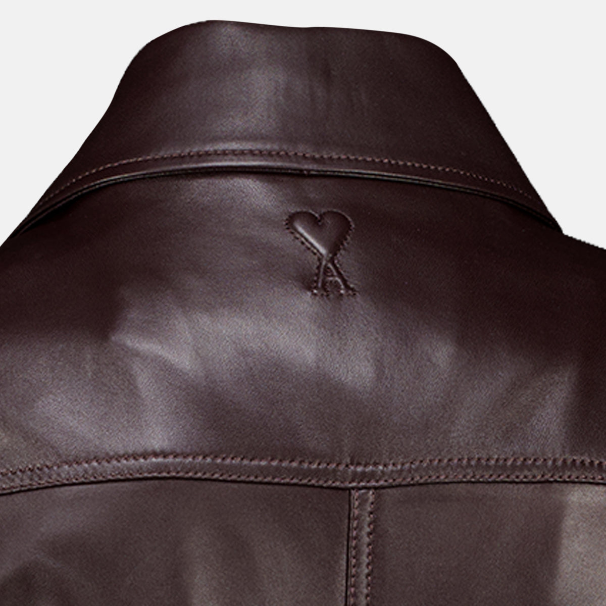 Manteaux Bordeaux Lederjacke Ami PARIS Bordeaux Homme