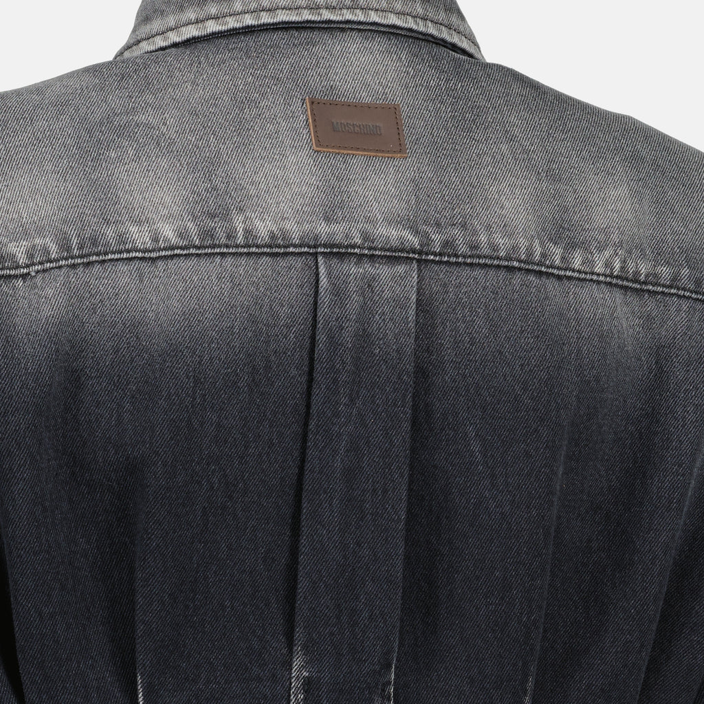 Imagen de la camisa de mezclilla negra de Moschino para mujer - Otoño-Invierno 2025 - Vista Detallada_1