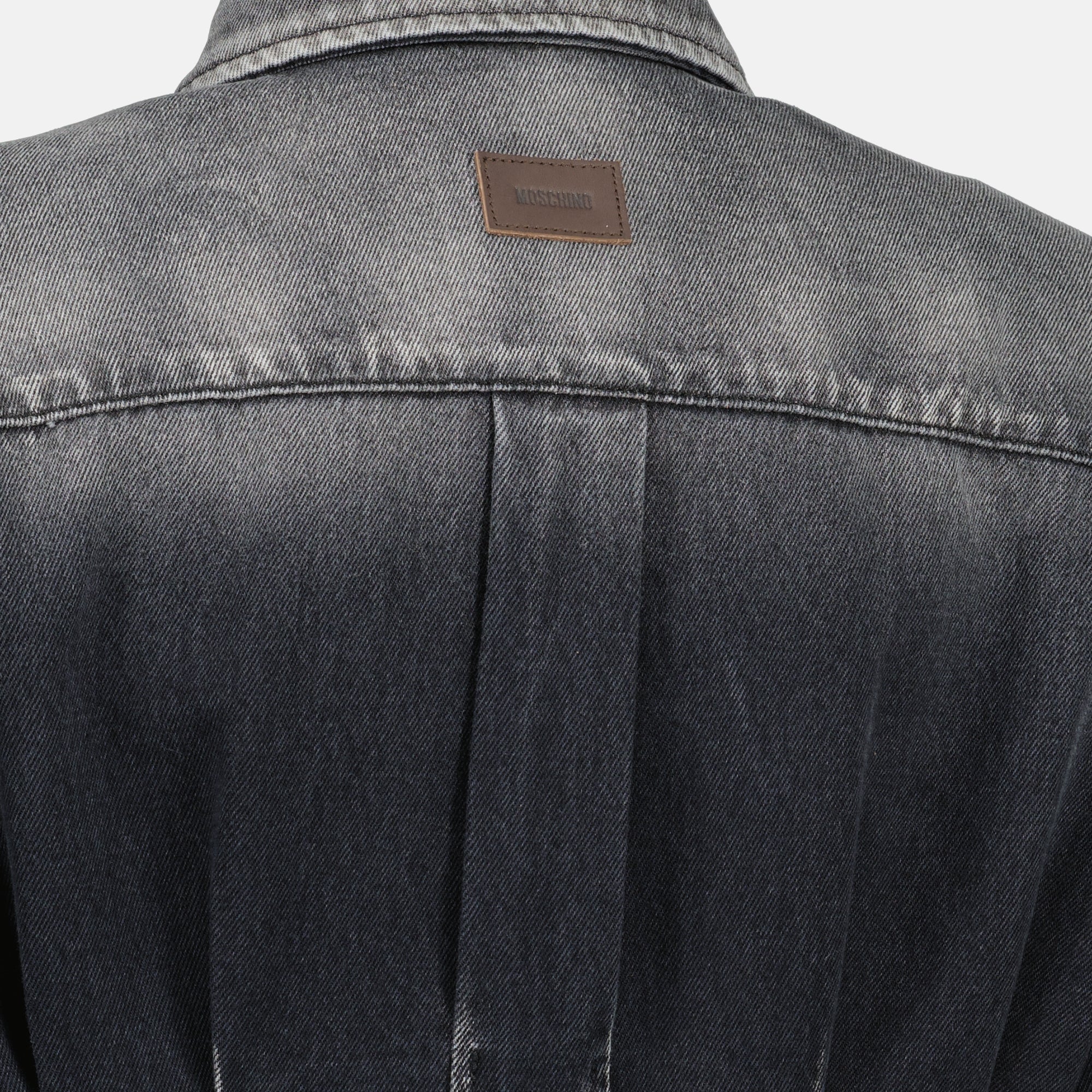 Bild des Moschino Damen Schwarz Denim Hemd - Herbst-Winter 2025 - Detailansicht_1