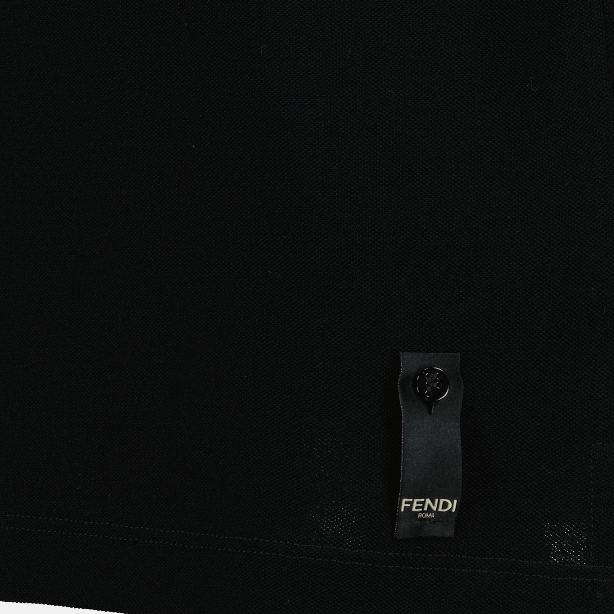 Polo shirts Piqué Cotton Polo Fendi Black Homme
