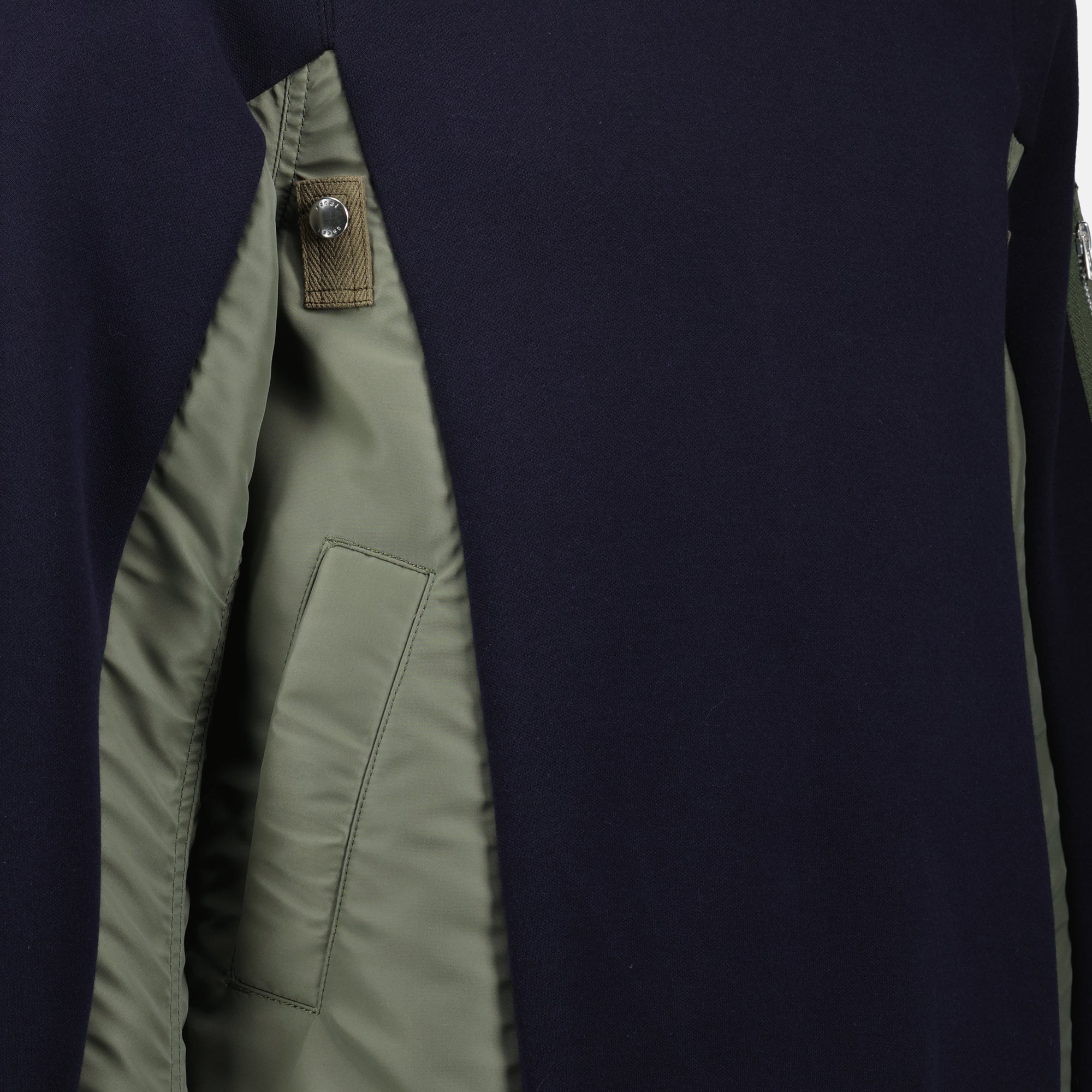 Sweatshirts Pull bi-matière Sacai Bleu foncé Homme