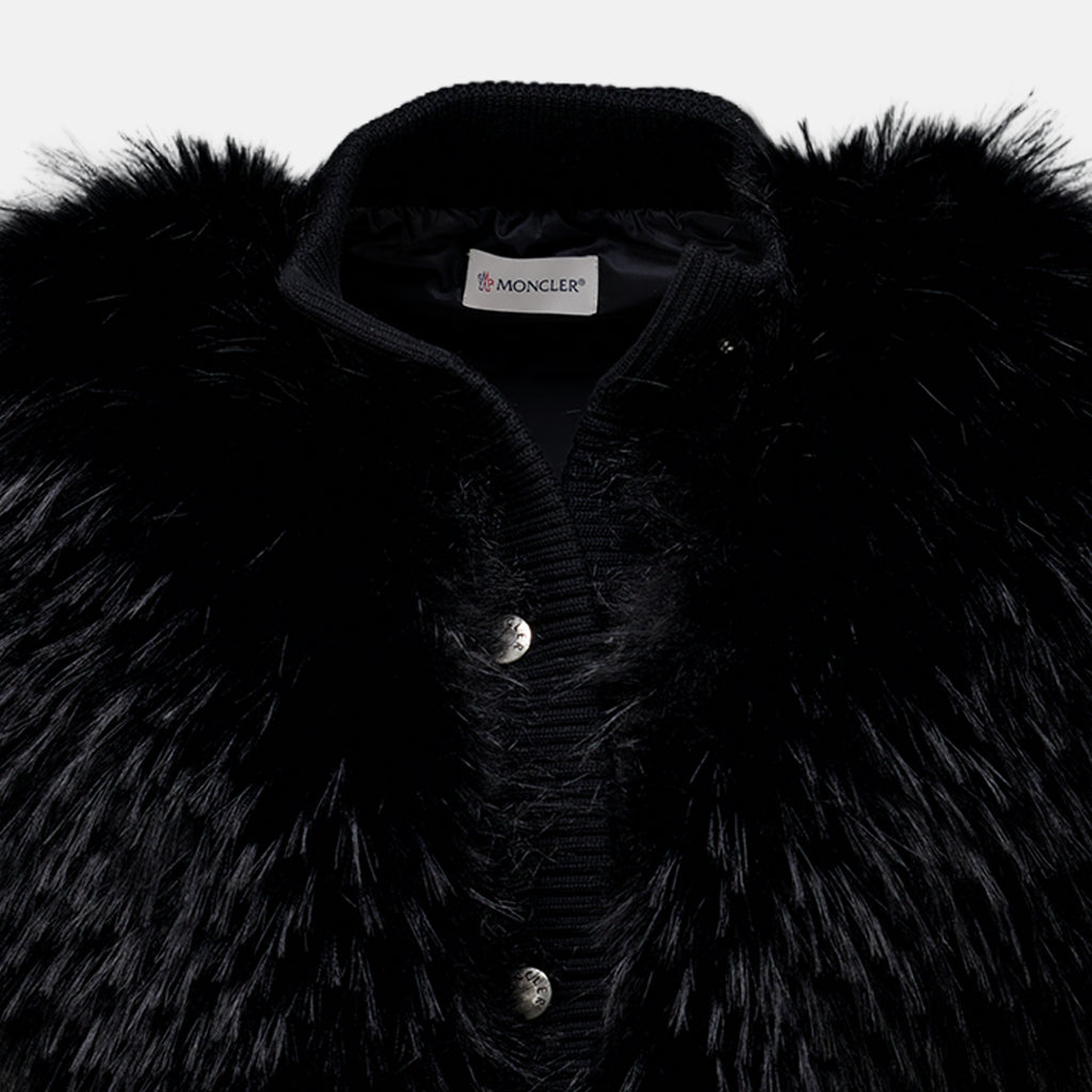 Vestes Doudoune sans manches en laine Moncler Noir Femme