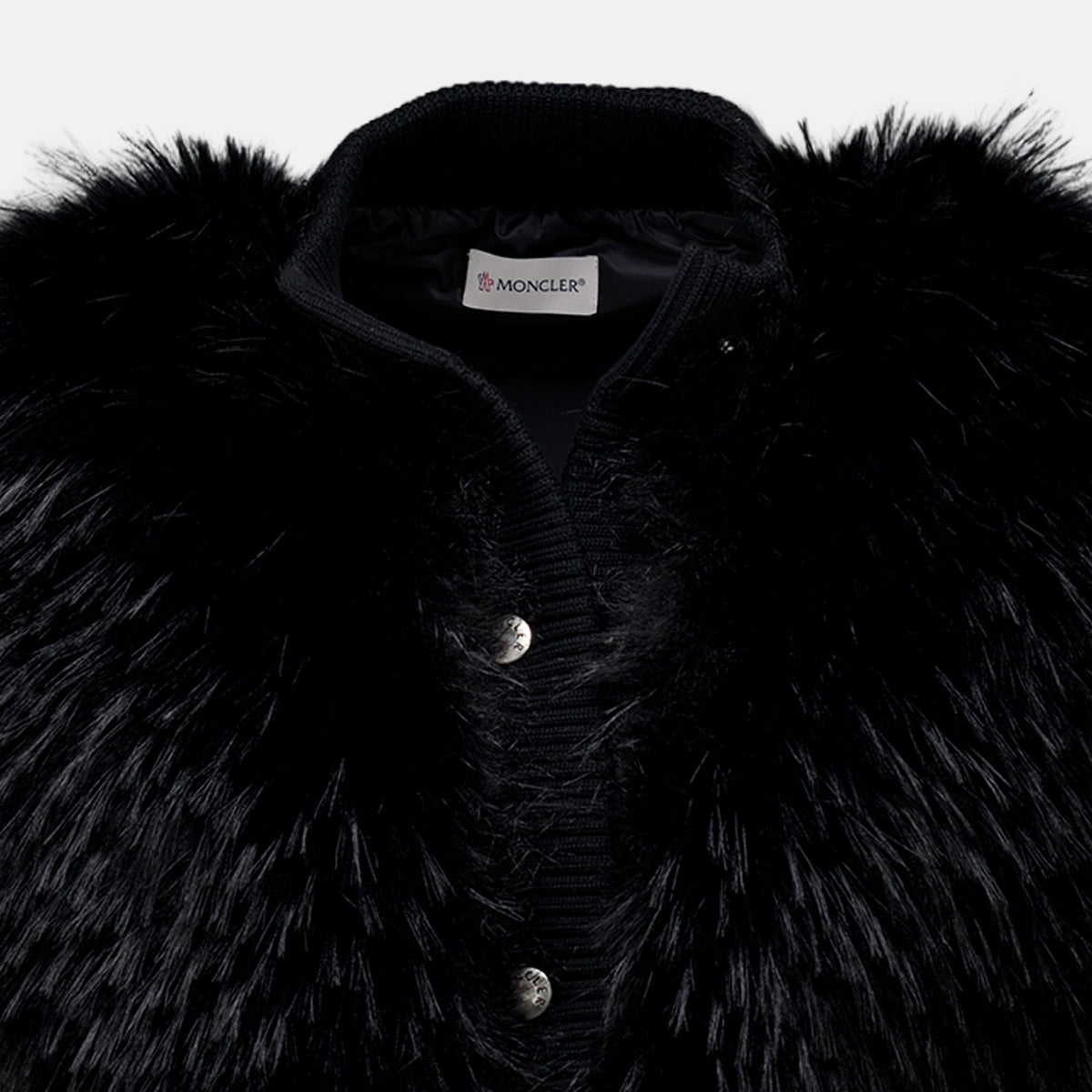 Vestes Doudoune sans manches en laine Moncler Noir Femme