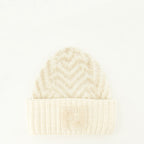 フェンディの女性用白ウール帽子の画像 - 2025年秋冬シーズン - 正面ビュー