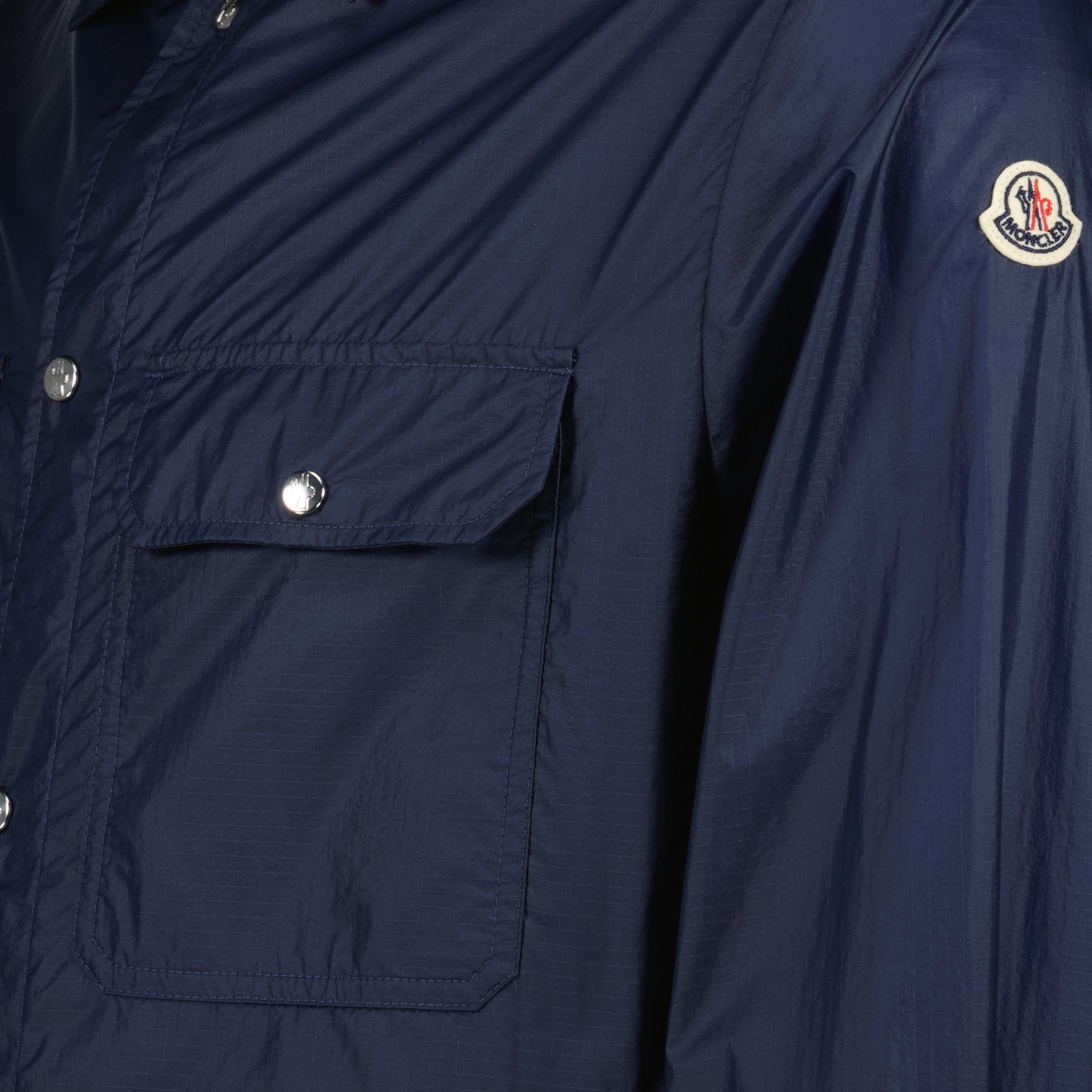 Chemises Camisa de Nylon Azul Marino Moncler Bleu foncé Homme