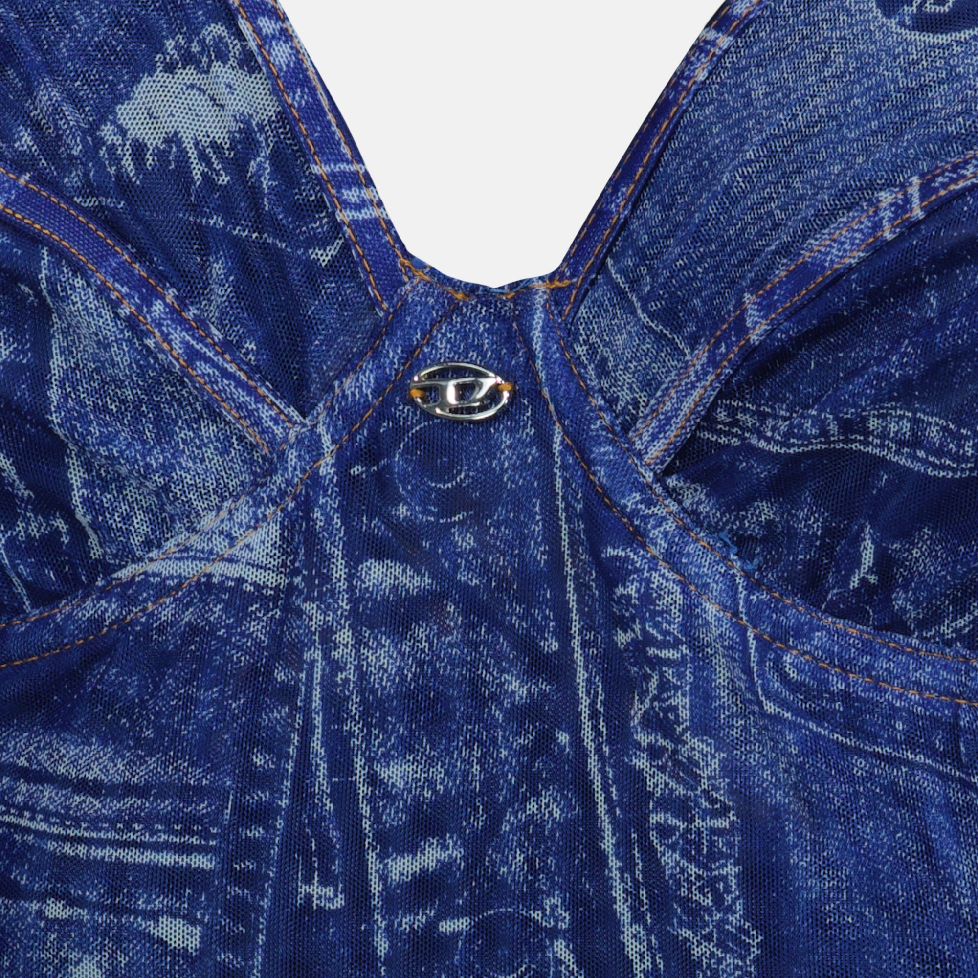 Bild des Body Bridget-DNM in blauem Jeansstoff der Marke Diesel für Frauen - Frühling-Sommer 2026 - Detailansicht_1