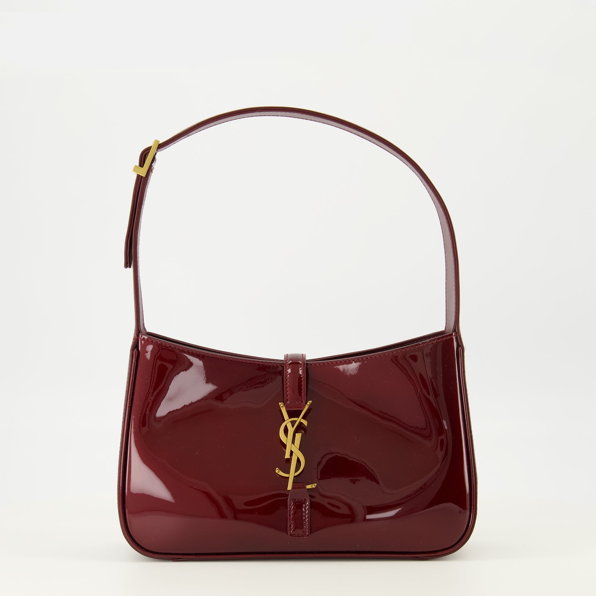 burgundy patent leather backpack high shine PVC tote bag Crafted from patent material with double zip details and a structured design Cartier Patent Leather Happy Birthday