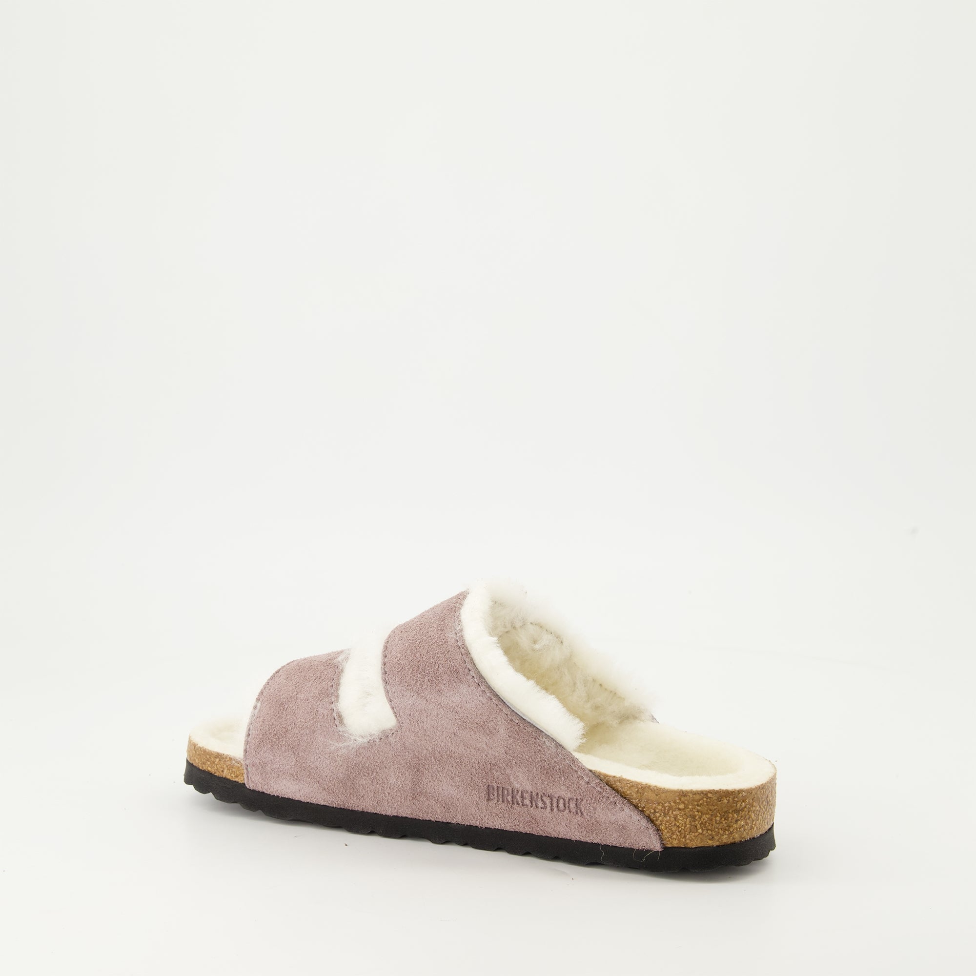 Offene schuhe Flauschige Arizona Hausschuhe Birkenstock Lila Femme