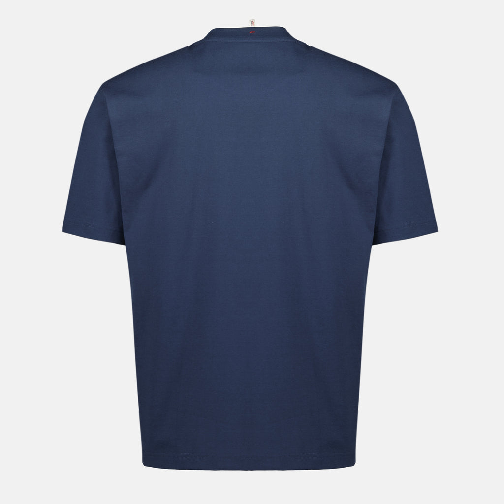 Immagine dell'articolo T-shirt con tasca in denim blu navy da uomo di Moncler Grenoble - Primavera-Estate 2026 - Vista Posteriore