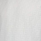 T-shirts T-shirt FF en coton éponge Fendi Blanc Homme