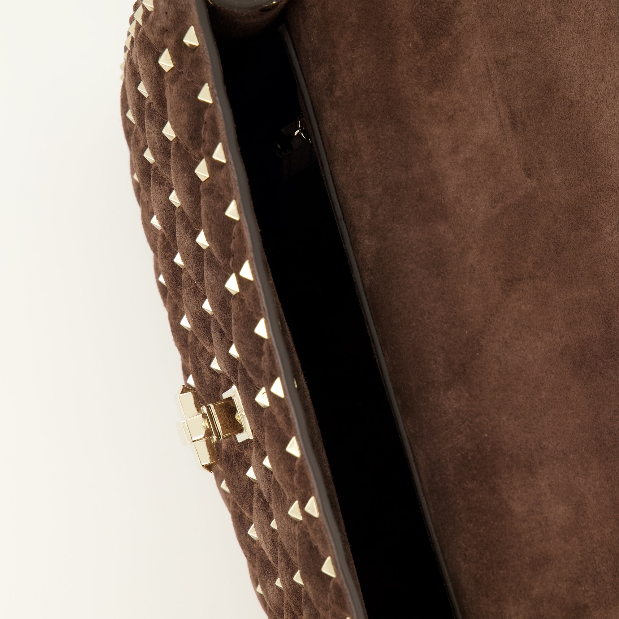 Sacs à main et épaule リックスタッド スパイク 中型ブラウンスエードバッグ Valentino Garavani Marron Femme