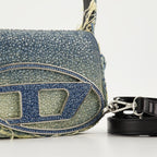 Sacs à main et épaule Sac 1DR en jean à strass Diesel Bleu Femme