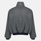 Imagen del blouson reversible azul y gris de la marca Miu Miu para mujer - Temporada Primavera-Verano 2026 - Vista Detallada 2